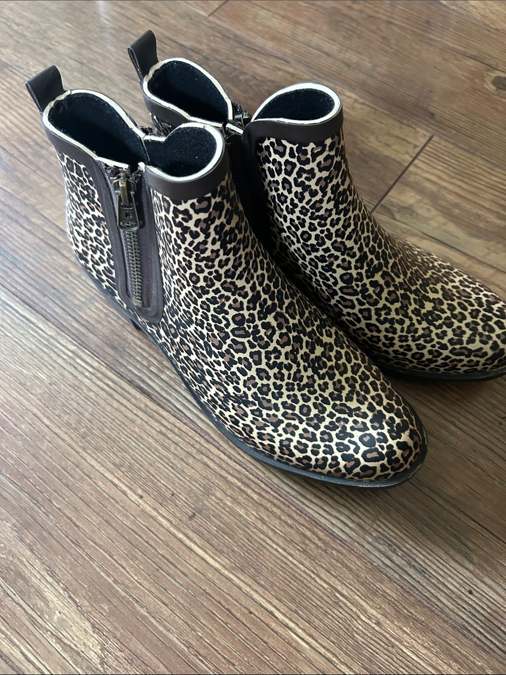 Lucky Brand Leopard Print Ankle Booties - Brown/Black